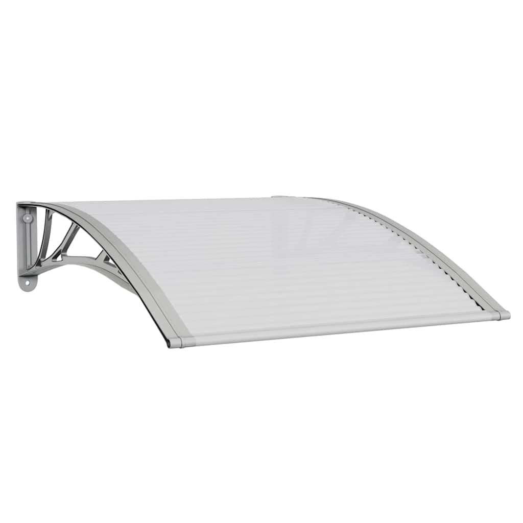 Vidaxl door canopy 100x75 cm polycarbonate gray and transparent