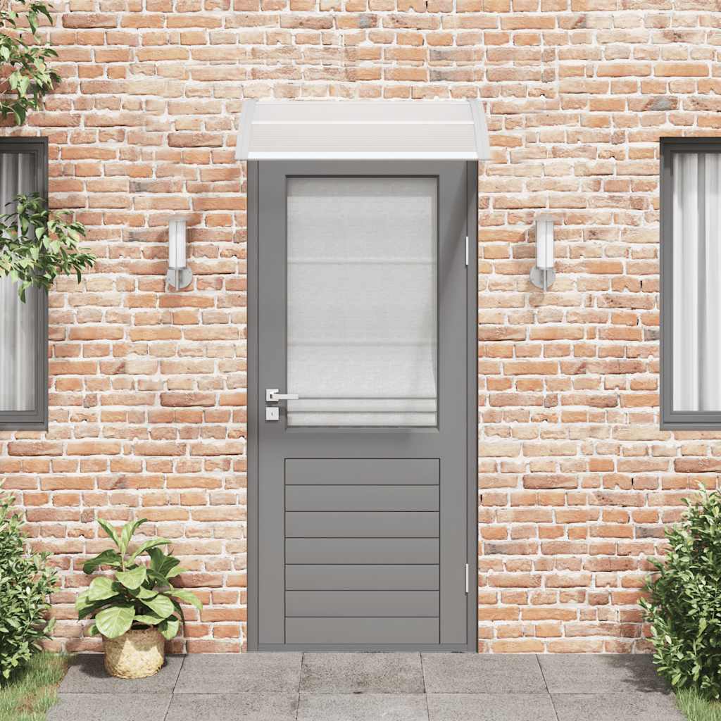 Vidaxl door canopy 100x75 cm polycarbonate gray and transparent
