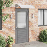 Vidaxl door canopy 100x75 cm polycarbonate gray and transparent
