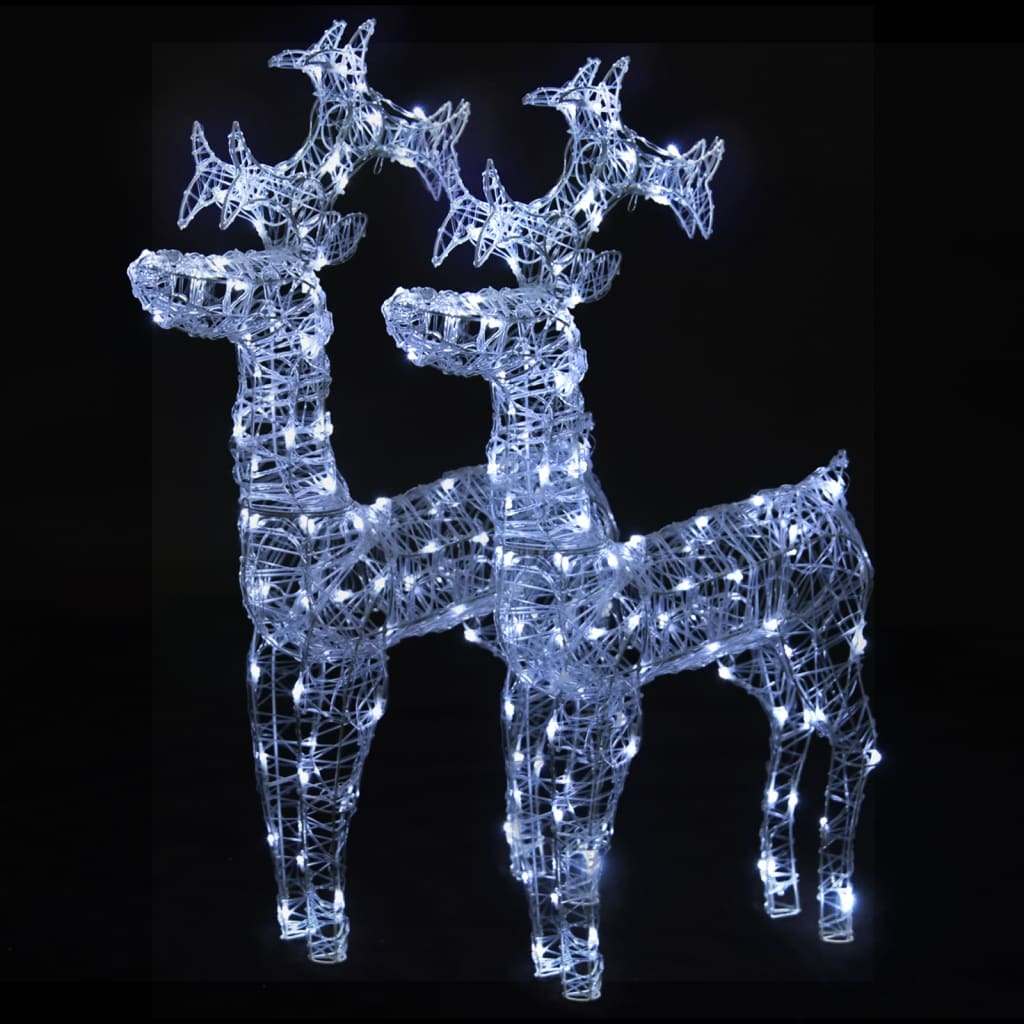 VidaXL Christmas decorations reindeer 2 pcs 60x16x100 cm acrylic