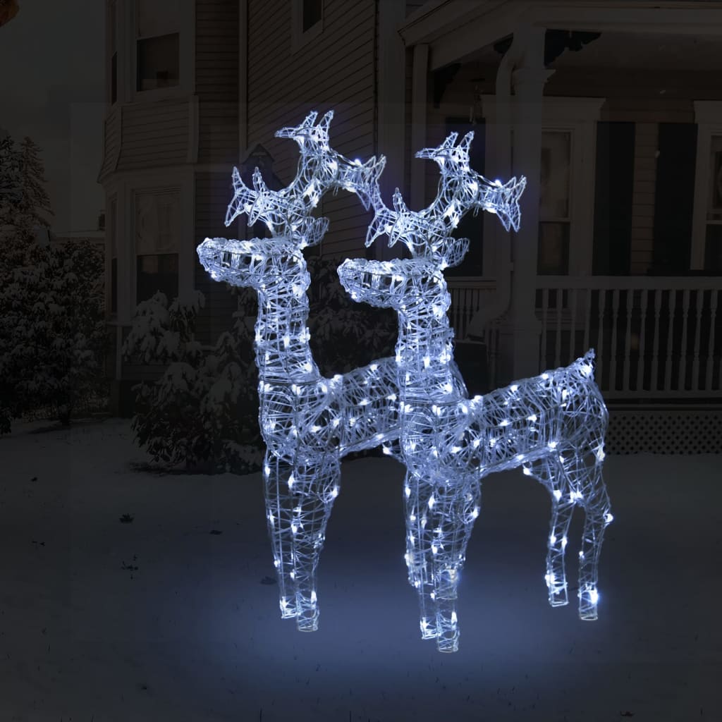 VidaXL Christmas decorations reindeer 2 pcs 60x16x100 cm acrylic