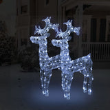 VidaXL Christmas decorations reindeer 2 pcs 60x16x100 cm acrylic