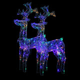 VidaXL Adornos navideños reno 2 piezas 60x16x100 cm acrílico
