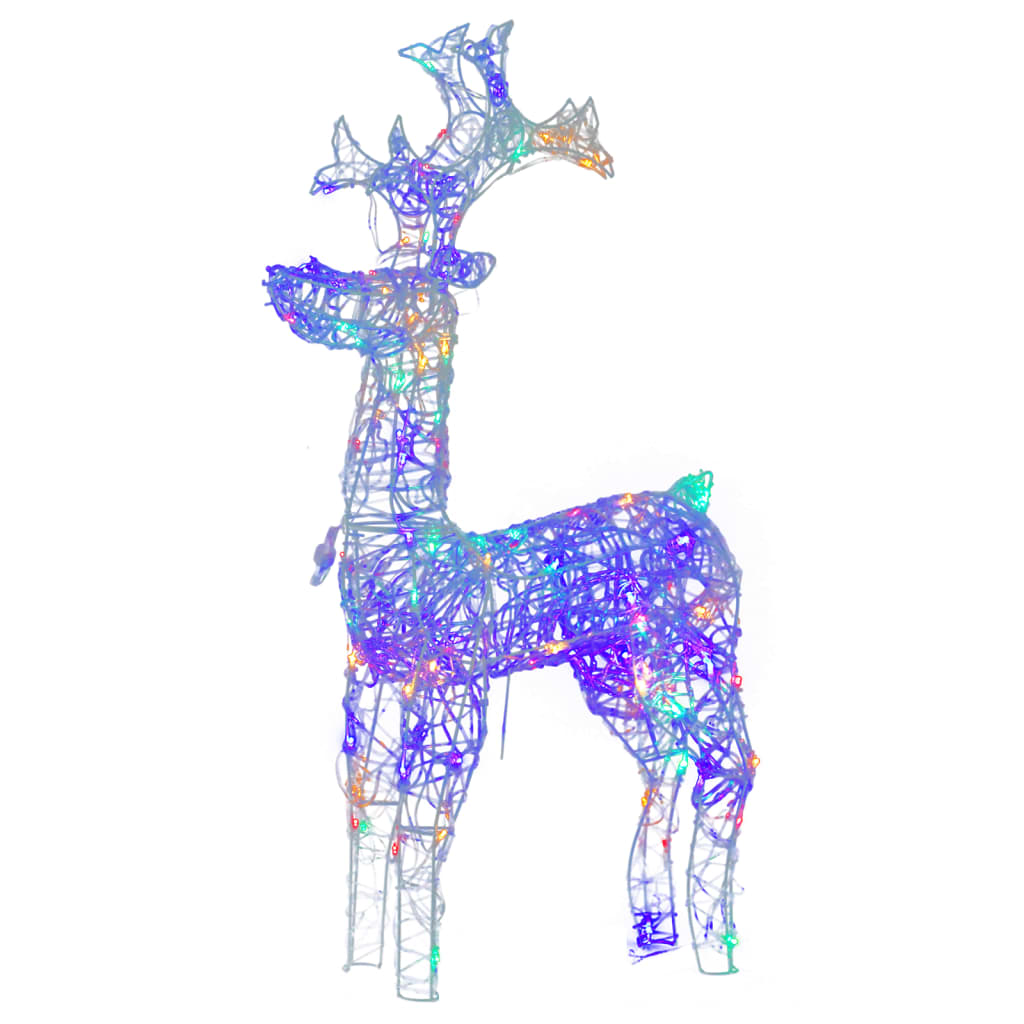 VidaXL Adornos navideños reno 2 piezas 60x16x100 cm acrílico