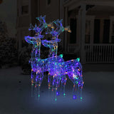 VidaXL Adornos navideños reno 2 piezas 60x16x100 cm acrílico