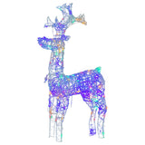 VidaXL Adornos navideños reno 3 piezas 60x16x100 cm acrílico