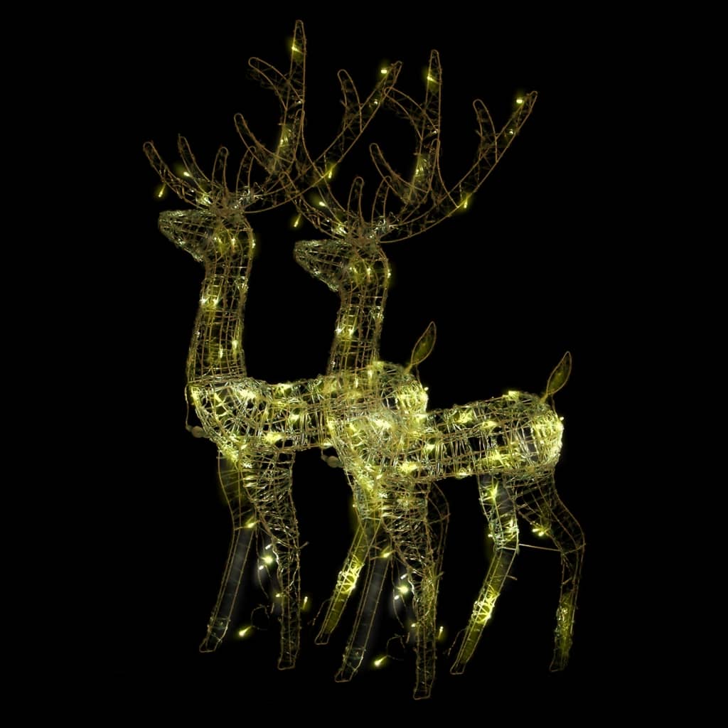 VidaXL Christmas decorations reindeer 2 pcs 120 cm acrylic warm white