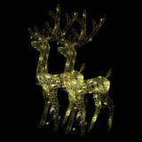VidaXL Christmas decorations reindeer 2 pcs 120 cm acrylic warm white