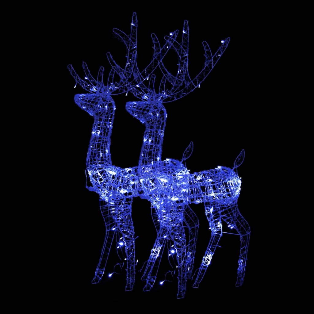 VidaXL Weihnachtsdekoration Rentier 2 Stk. 120 cm Acryl Blau