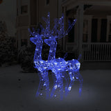 VidaXL Weihnachtsdekoration Rentier 2 Stk. 120 cm Acryl Blau