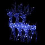 VidaXL décorations de Noël rennes 3 pcs 120 cm acrylique bleu