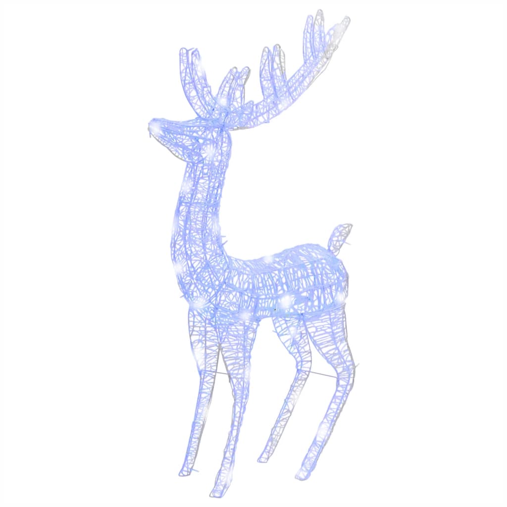 VidaXL décoration de Noël renne XXL 2 pcs 250 LED bleu 180 cm acrylique
