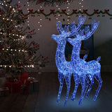 VidaXL décoration de Noël renne XXL 2 pcs 250 LED bleu 180 cm acrylique