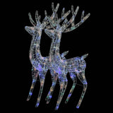 Vidaxl Decorazione natalizia Rendier XXL 2 ST 250 LED LED Multi -colorato Acrilico 180 cm
