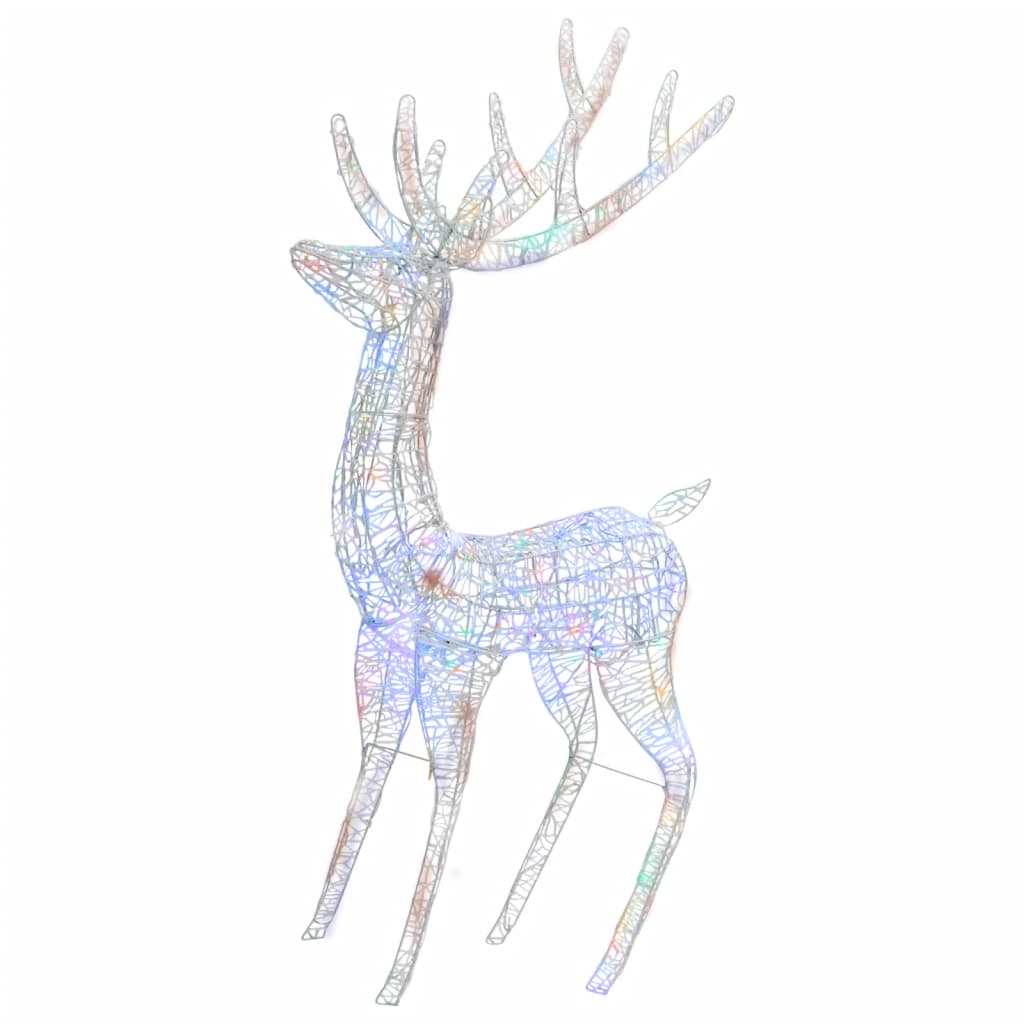 Vidaxl Decorazione natalizia Rendier XXL 2 ST 250 LED LED Multi -colorato Acrilico 180 cm
