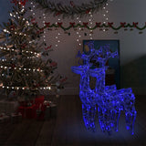 VidaXL Adornos navideños reno 2 piezas 60x16x100 cm acrílico