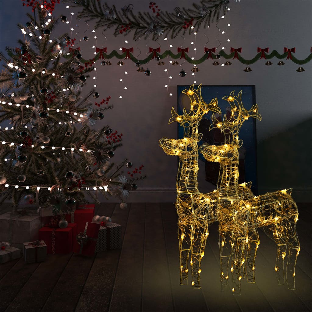 VidaXL Christmas decorations reindeer 2 pcs 60x16x100 cm acrylic
