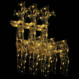 VidaXL Christmas decorations reindeer 3 pcs 60x16x100 cm acrylic