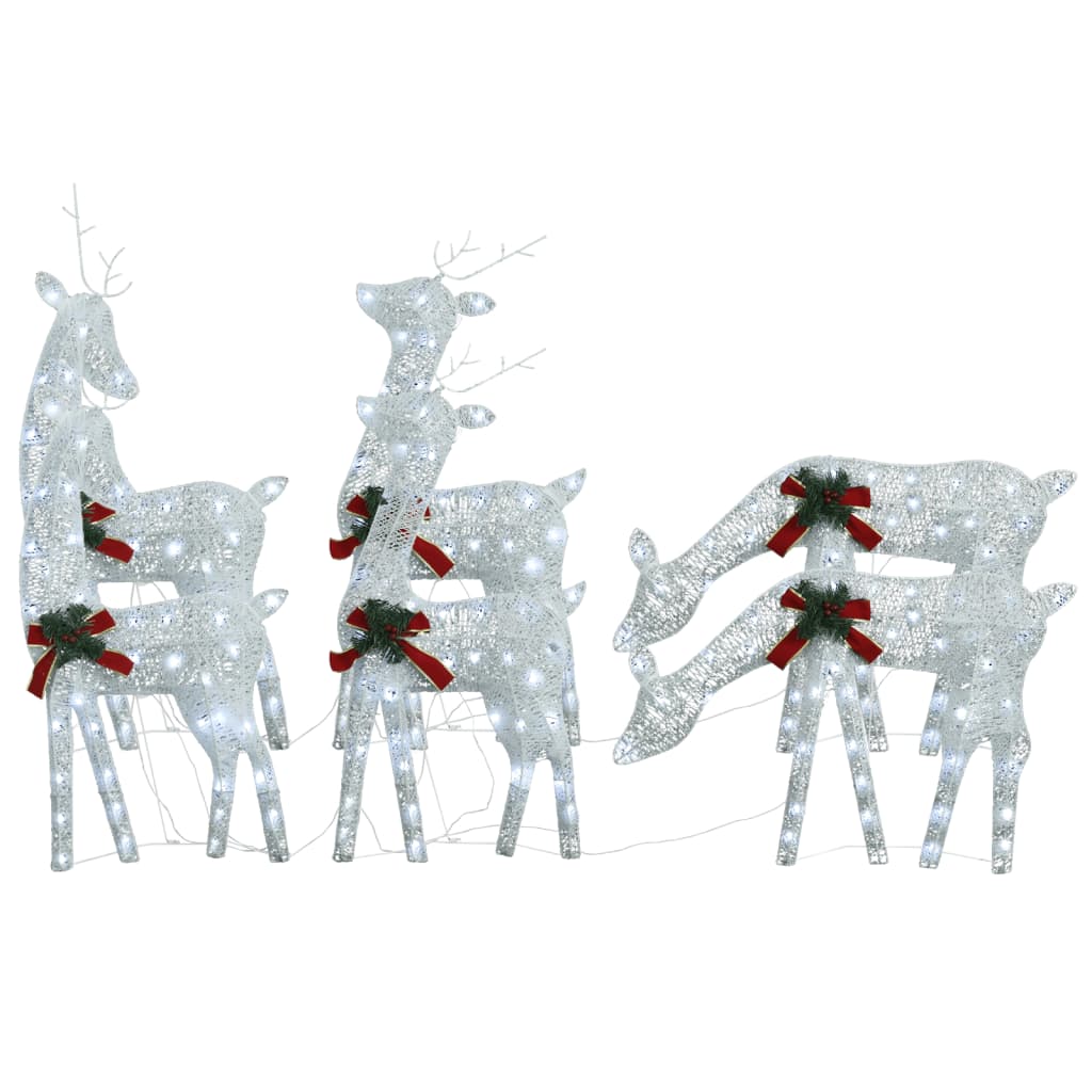 VidaXL Weihnachtsrentier 6 Stk. Warmweiß Netzweiß