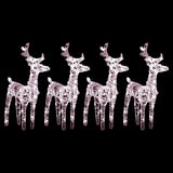 VidaXL Christmas reindeer 4 pcs 160 LEDs acrylic warm white