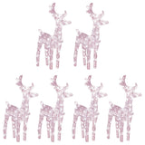 VidaXL Christmas reindeer 6 pcs 240 LEDs acrylic warm white