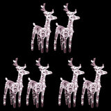 VidaXL Christmas reindeer 6 pcs 240 LEDs acrylic warm white
