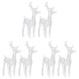 VidaXL Christmas reindeer 6 pcs 240 LEDs acrylic cold white