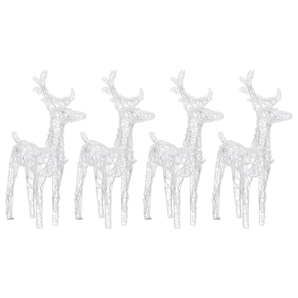 VidaXL Christmas reindeer 4 pcs 160 LEDs acrylic blue