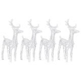 VidaXL Christmas reindeer 4 pcs 160 LEDs acrylic blue