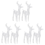 VidaXL Christmas reindeer 6 pcs 240 LEDs acrylic blue