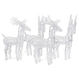 VidaXL Christmas reindeer 4 pcs 160 LEDs acrylic multi-colored