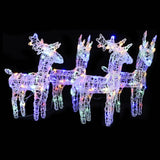 VidaXL Christmas reindeer 4 pcs 160 LEDs acrylic multi-colored