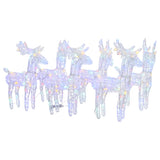 VidaXL Christmas reindeer 6 pcs 240 LEDs acrylic multi-colored