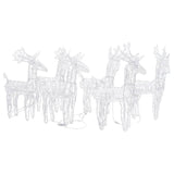 VidaXL Christmas reindeer 6 pcs 240 LEDs acrylic multi-colored