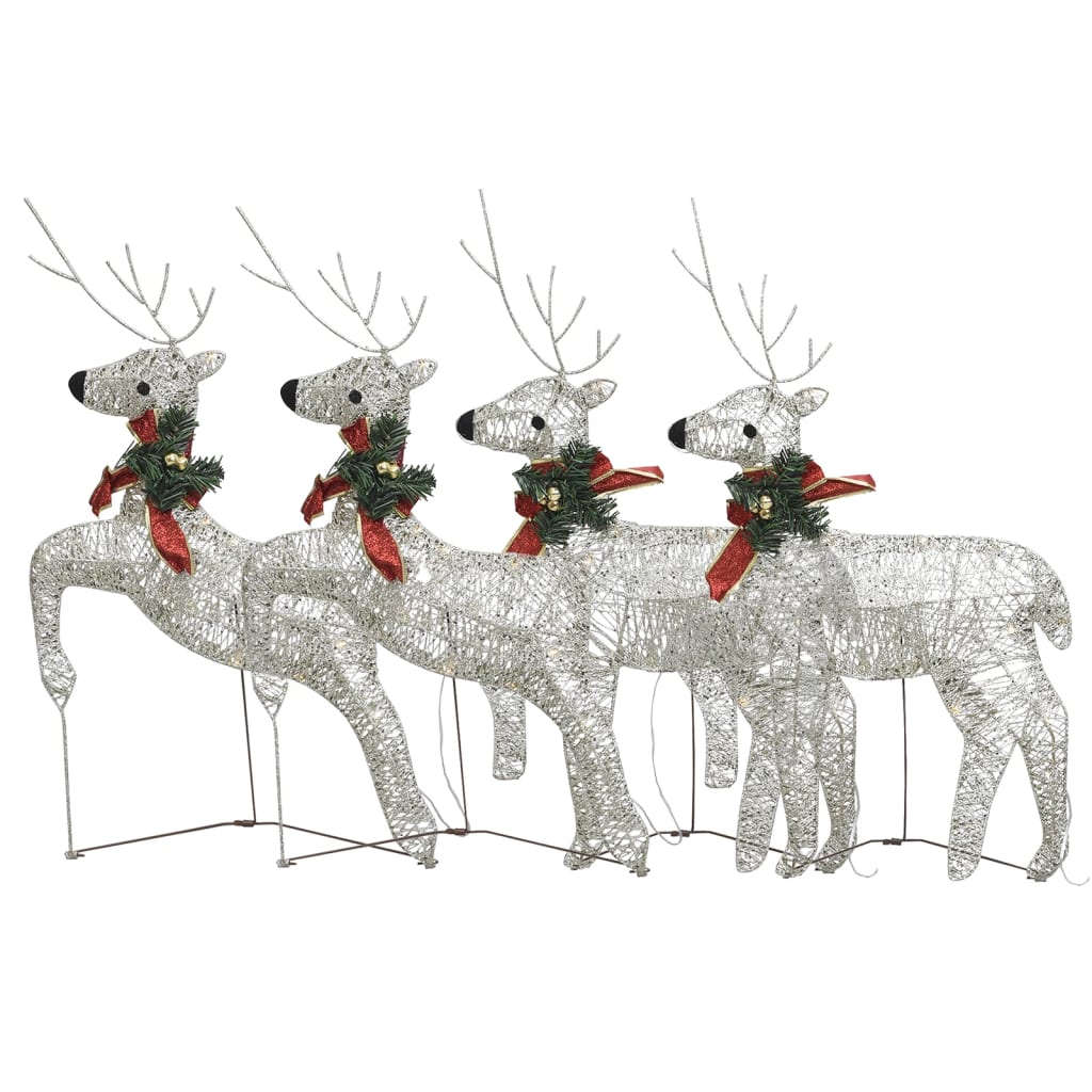 Vidaxl Christmas Reindeer 4 PCS 80 LEDS gullfarget