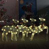 Vidaxl Christmas Reindeer 4 PCS 80 LEDS gullfarget