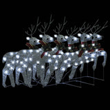 VidaXL Christmas reindeer 6 pcs 120 LEDs silver