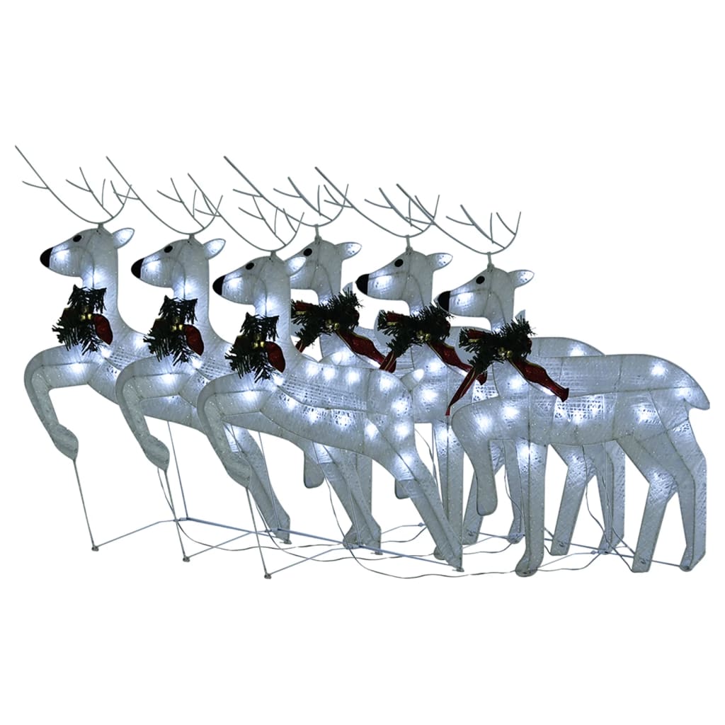 VidaXL Christmas reindeer 6 pcs 120 LEDs white
