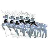 VidaXL Christmas reindeer 6 pcs 120 LEDs white