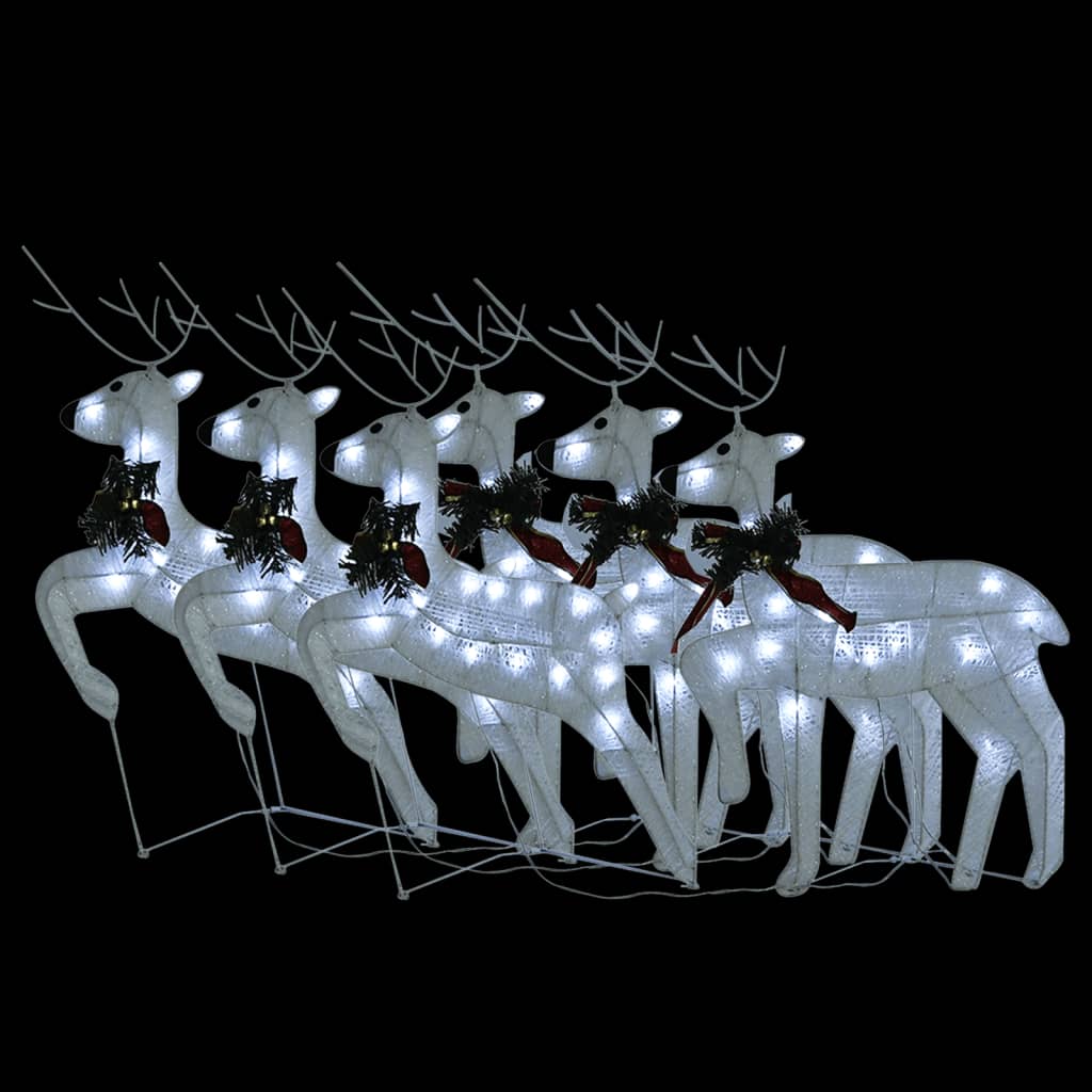 VidaXL Christmas reindeer 6 pcs 120 LEDs white