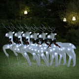 VidaXL Christmas reindeer 6 pcs 120 LEDs white
