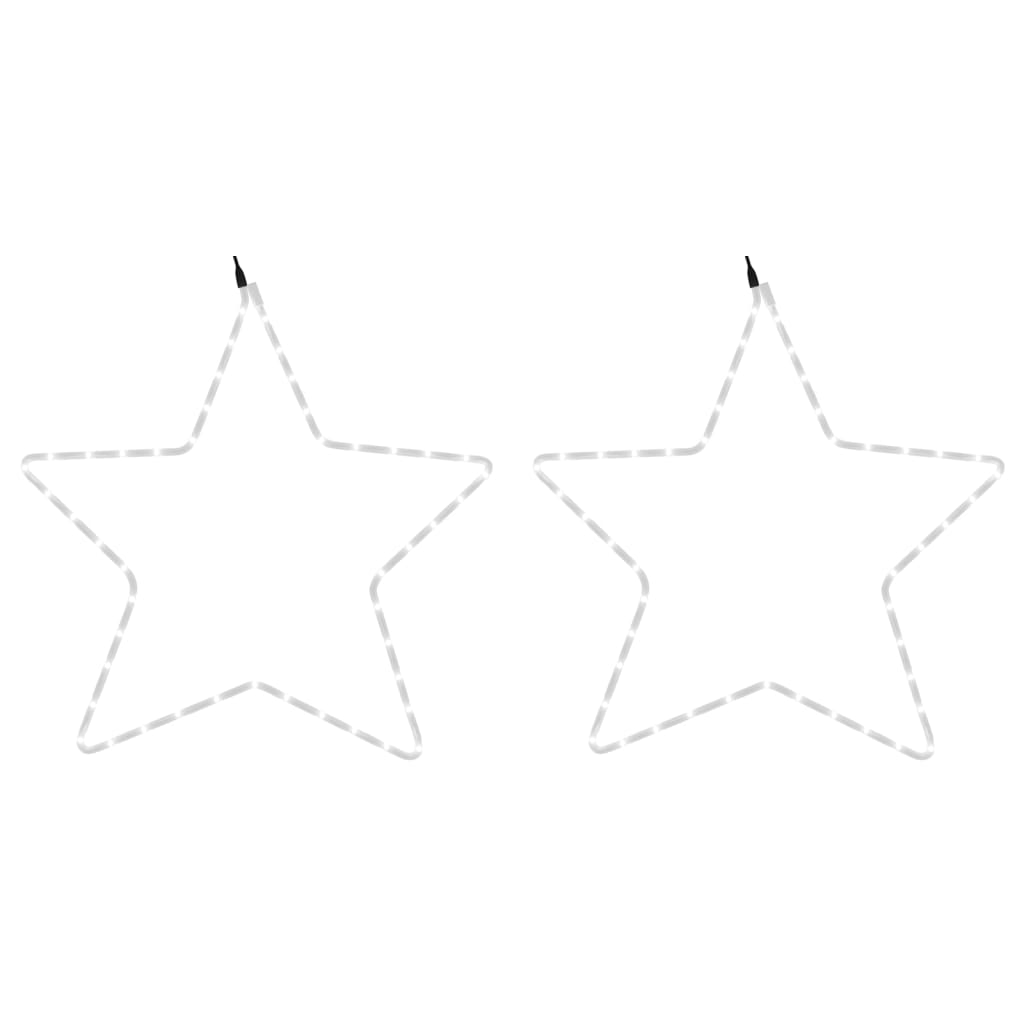 VidaXL Christmas figures stars with 48 LEDs 2 pcs 56 cm warm white