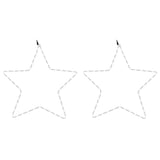VidaXL Christmas figures stars with 48 LEDs 2 pcs 56 cm warm white