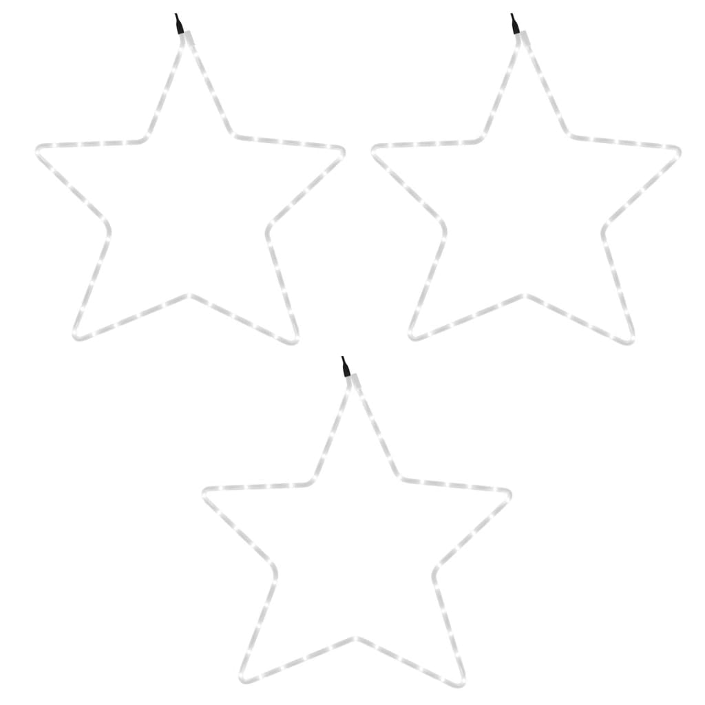 VidaXL Christmas figures stars with 48 LEDs 3 pcs 56 cm warm white