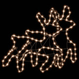 VidaXL Christmas Figure Reindeer with LEDs 2 pcs 57x55x4.5 cm warm white