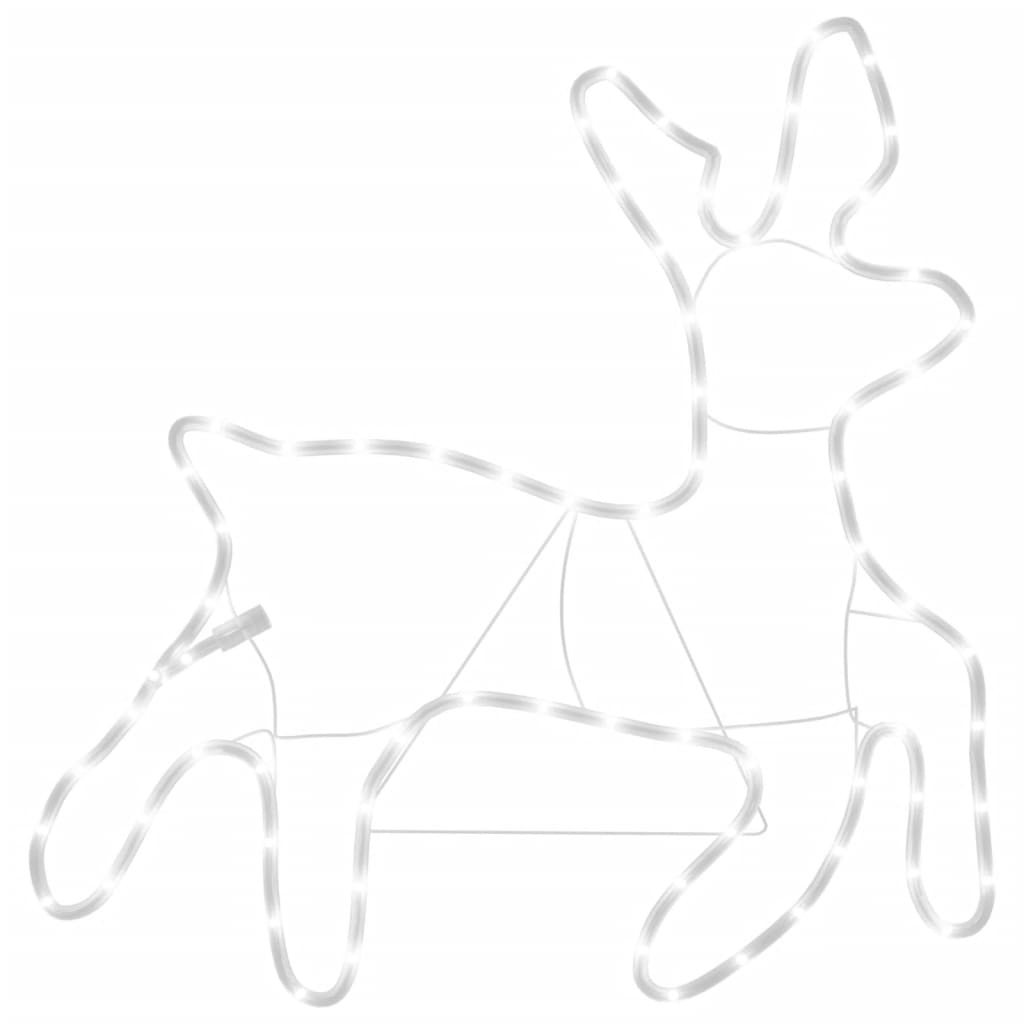 VidaXL Christmas Figure Reindeer with LEDs 2 pcs 57x55x4.5 cm warm white