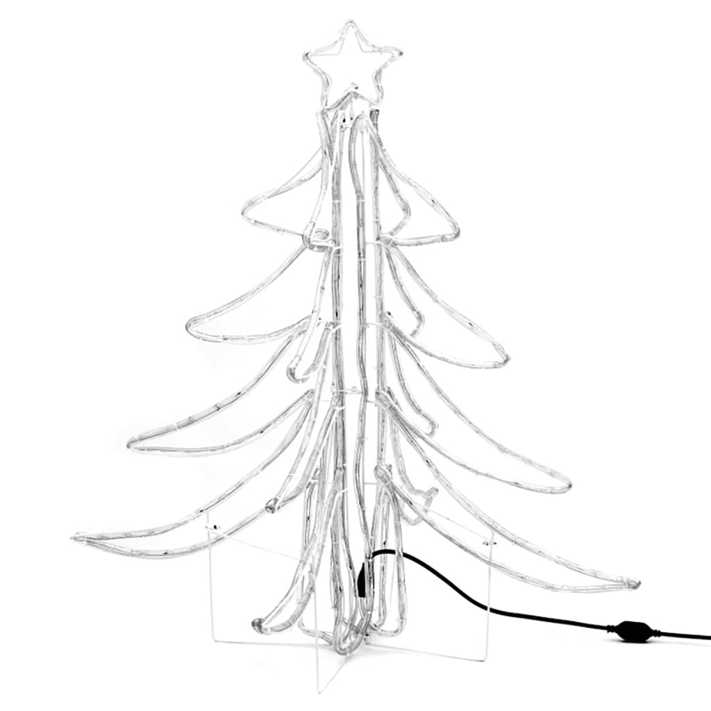 Vidaxl Christmas Figure Tree 2 ks skládací s LED 87x87x93 cm teplá bílá