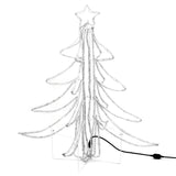 Vidaxl Christmas Figure Tree 2 ks skládací s LED 87x87x93 cm teplá bílá