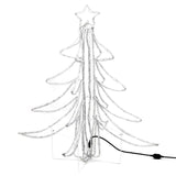 Vidaxl Christmas Figure Tree 3 ks skládací s LED 87x87x93 cm teplá bílá