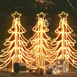 Vidaxl Christmas Figure Tree 3 ks skládací s LED 87x87x93 cm teplá bílá